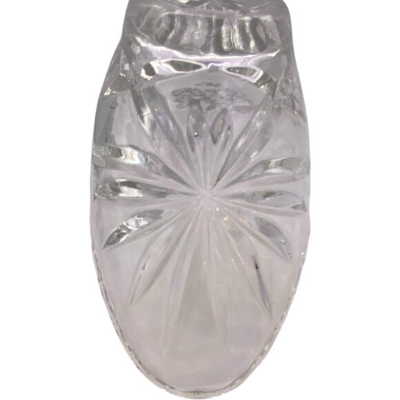 VINTAGE ANCHOR HOCKING STAR OF DAVID GONDOLA BOAT DISH 9-1/4” CLEAR GLASS - Picture 5 of 6